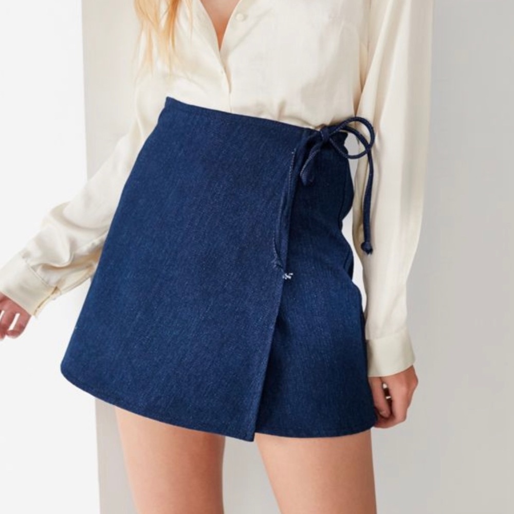UO wrap mini skirt